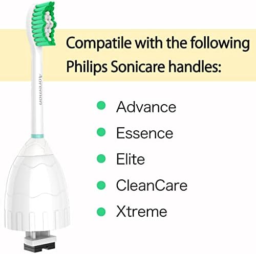Aoremon Replacement Toothbrush Heads for Philips Sonicare E-Series Essence HX7022/66 and other Screw-on Electric Toothbrush Model, 6 Pack