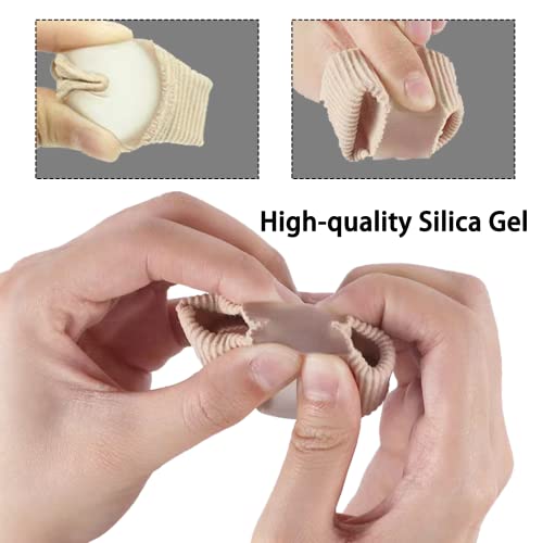12 Packs Gel Toe Separators for Overlapping Toes, Toe Spacers for Bunions Bunion Corrector for Women and Men, 2 Loops Bunion Corrector for First Two Toes