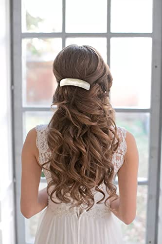 12pcs Retro Acrylic Hair Barrettes Automatic Large Hair Clip Elegant French Design Barrettes for Women Ladies (Retro Color)