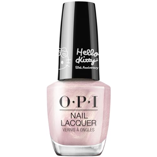 OPI Nail Lacquer Nail Polish | Opaque Crème Metallic Shimmer Chip Resistant Nail Polish | Hello Kitty Limited Edition Collection