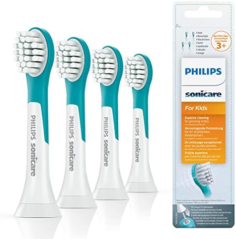 Philips Sonicare Original Brush for Kids HX6034 / 33, Gentle Cleaning of Children's Teeth, from 3 Years, 4 Pieces