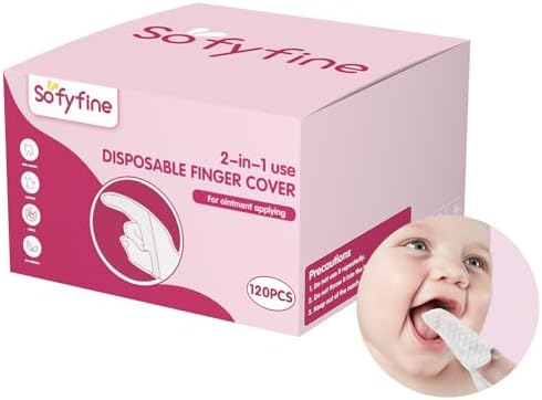 120 PCS Baby Tongue Cleaner for Newborn, Oral Finger Dry Wipes for Infant, Disposable Toddler Mouth Toothbrush for 0-24 Months