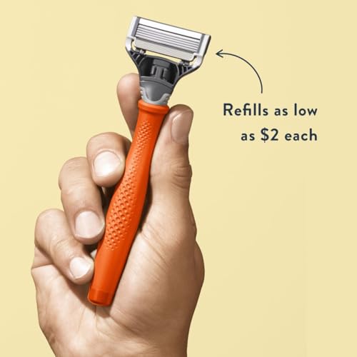 Harry's Razor for Men - Razor Handle and Razor Blade Cartridge - Shaving Gift Set for Him - Orange