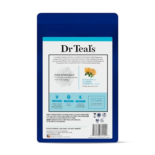 Dr Teal's Pure Epsom Salt, Restorative Minerals with Magnesium, Potassium & Zinc, 3 lbs