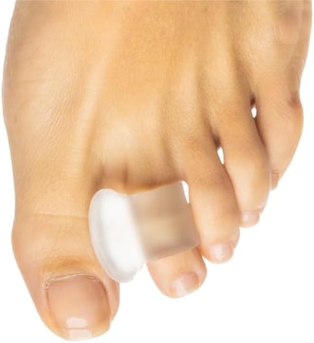 ZenToes Gel Toe Separators for Overlapping Toes, Bunions, Big Toe Alignment, Corrector and Spacer - 4 Pack (Firm Frosted Clear)