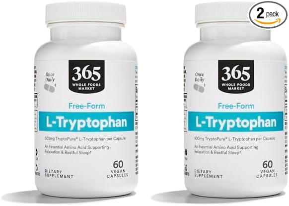365 by Whole Foods Market, L-Tryptophan, 60 Veggie Capsules (Pack of 2)