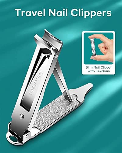 MR.GREEN Portable Nail ClippersMedical Grade Stainless Steel Foldable Nail Cutter Ultra Slim Travel Design