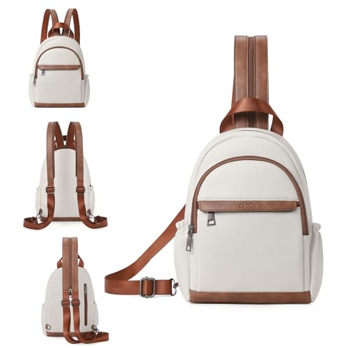 CLUCI Sling Bags for Women, Small Sling Bag for Women, Crossbody Bags for Women, Leather Sling Backpack Convertible Travel