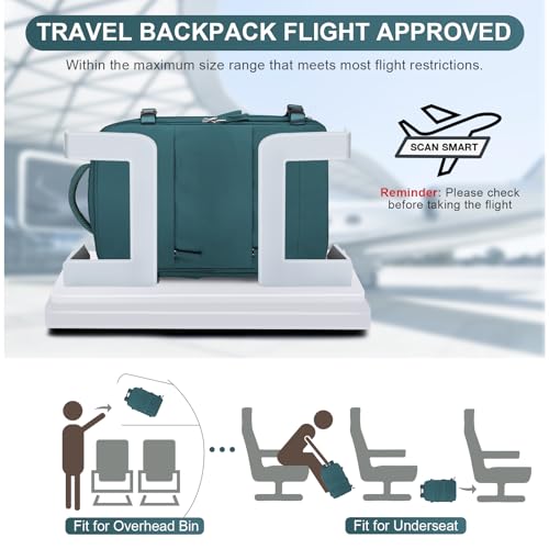 coofay Travel Backpack Carry on Flight Approved Mochila De Viaje Carry on Backpack for Airplanes Spirit Airlines Personal Item Bag 18x14x8 Inches Travel Bag Traveling Backpack for Women Men