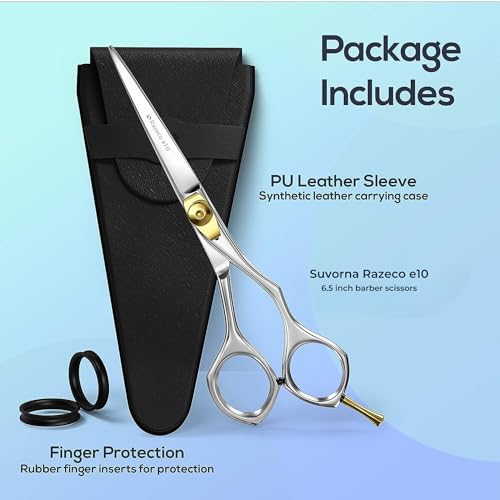Hair Cutting Scissors for Professionals, Barbers - Hair Shears for Cutting, Trimming, Grooming, Precision - Extremely Sharp Razor Edge - Made With 6.5" Japanese Stainless Steel for Men, Women.