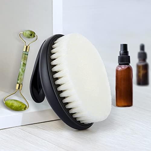 Dry Brushing Body Exfoliating Brush, Anti Slip Body Scrubber for Shower, Never Mold Shower Body Cleaning Brush for Deep Cleansing & Soften Skin, Improve Circulation (Black-2 Pack)