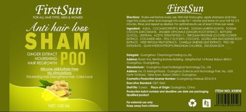 Ginger Shampoo, Ginger Shampoo For Hair Growth, Ginger Anti-Fall Shampoo, Ginger Anti-Hair Loss Hair Shampoo, Ginger Hair Regrowth Shampoo for Thicker, stronger, smoother, and more glossy Hair