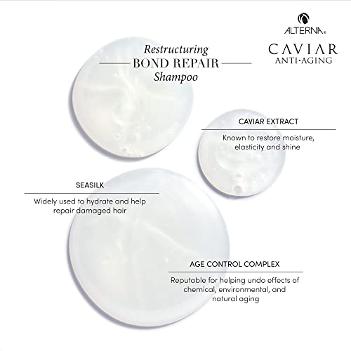 CAVIAR Anti-Aging Restructuring Bond Repair Shampoo | For Brittle, Damaged and Split Ends | Repairs, Strengthens & Protects Damaged Hair | Sulfate Free