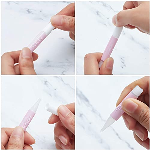 50Pcs Nail Glue for Acrylic Nails Press On Nails Professional Nail Tip Glue Long Lasting Nail Adhesive Glue Super Bond for False Nails Adhesive for Fake NailsTips 0.07oz
