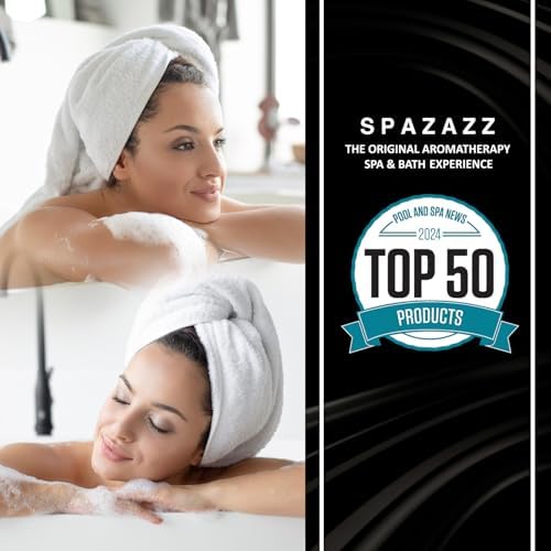 Spazazz Aromatherapy Hot Tub Crystals – Palmarosa Lavender Bath Salt for Bathtub & Hot Tub Spa – Relaxing Bath Salts – Aromatherapy Bath Salt – Lavender Bath Soak & Spa Essentials
