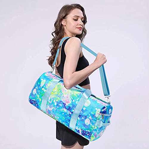 BLUBOON Duffle Bag Girls Kids Cute Gym Bag with Shoes Compartment & Wet Separation Waterproof Sports Overnight Travel Bag