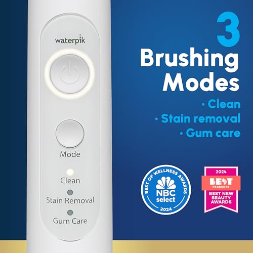 Waterpik Sensonic Complete Care Water Flosser and Rechargeable Electric Toothbrush Combo Set for Teeth Cleaning and Flossing, CC-04, White, Packaging May Vary