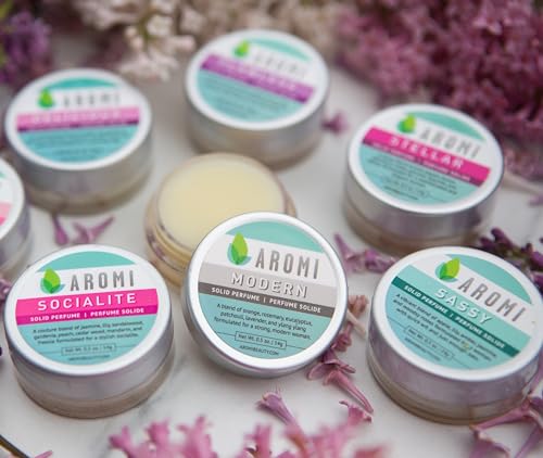 Aromi Vixen Solid Perfume | Fruity, Floral Fragrance, Jasmine, Honeysuckle, Water Lily Scent, Vegan, Cruelty-free, Wax Based, Travel, Women's Gift, Handmade (Vixen)