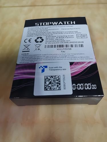 FCXJTU Digital Waterproof Stopwatch, No Bells, No Whistles, Simple Basic Operation, Silent, Clear Display, ON/Off, Large Display for Swimming Running Training Kids Coaches Referees Teachers (Black)