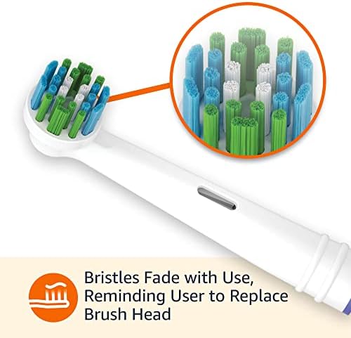 Amazon Basics Electric Toothbrush Head Replacement Brush, White, 5 Count (Fits Most Oral-B Brushes) (Previously Solimo)