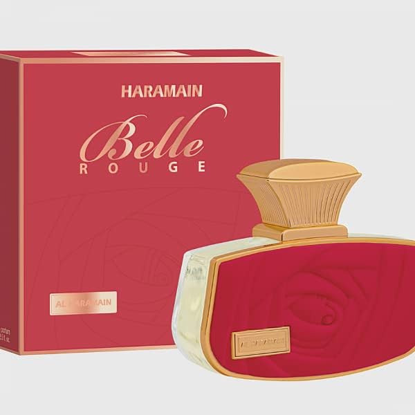 Al Haramain Belle Rouge - Arabian Perfume for Women - Long Lasting Floral Fragrance with Notes of Orange, Lavender, Jasmine, Vanilla, Sandalwood, Musk - Arabic Eau de Parfum - 2.5 oz EDP Spray