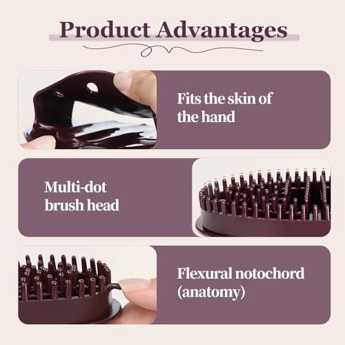 2PCS Meridian Brush Massage Body, 2025 New Full Body Relaxation Meridian Massage Brush, Beauty Salon Professional Custom Meridian Brushs for Full Body and Leg SPA Massager Relaxation (Brown)