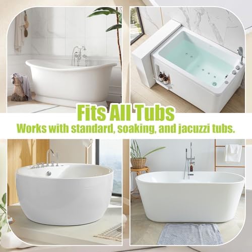 Full Body Bath Pillow for Tub - Extra Long & Thick Tub Pillow with Head, Back & Lumbar Support, 168 Non-Slip Suction Cups, Soft 5D Mesh Spa Cushion, Fits All Tubs-Gift for Soaking