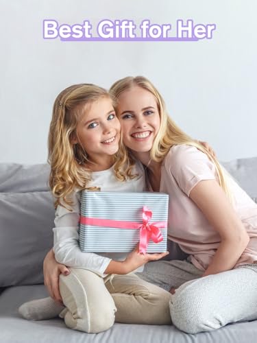 26 Pieces Press on Nails for Kids, EBANKU 1 Pack Kid Fake Nail Pink Flower Press on Nails for Girls 5-12 Years with Nail Glue