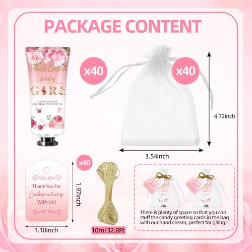 Multipurpose Baby Shower Party Favors - 40 Pack Hand Cream Sets, Wedding & Thank You Gifts for Guests