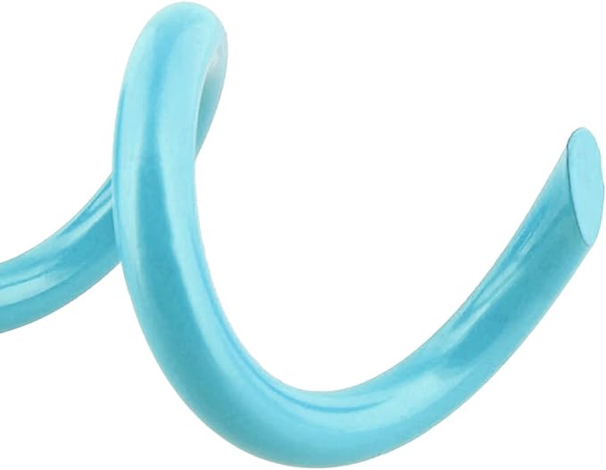 7Penn Ground Anchors Screw in 4 Pack - 16 Inch Sky Blue Spiral Dog Leash Ground Anchor Tie Down - Heavy Duty RV Canopy Stakes for High Wind Camping Tents with 475 lbs Pull Force