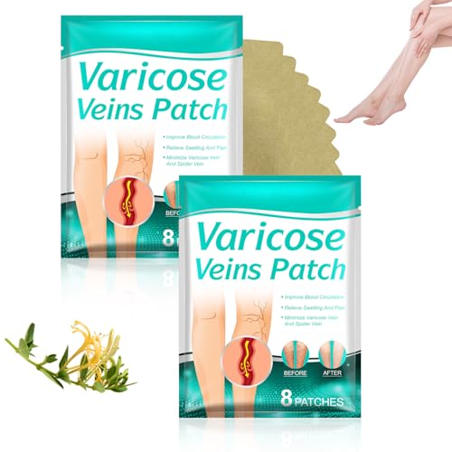 16Pcs LegRenew Varicose Veins Patch,Professional Varicose Veins Soothing Patch for Legs,Varicose Vein Patchs for Legs,Naturally Improves the Appearanceof Leg,Comfortable,Safe and Easy to Use