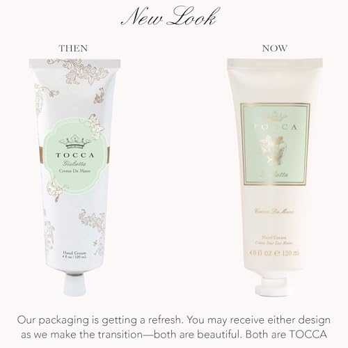 Tocca Crema de Mano Luxe, Giulietta Hand Cream, 4 oz - Pink Tulips, Green Apple, Vanilla Orchid - Moisturizing, Quick Absorbing