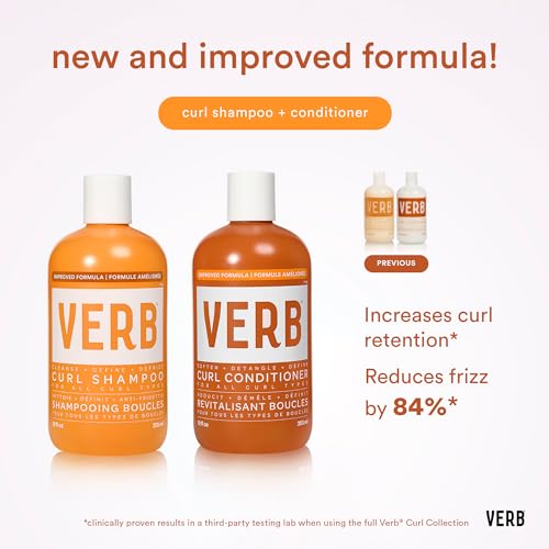 VERB Curl Conditioner - Soften, Define + Hydrate - Frizz Control + Curl Retention - Vegan, No Parabens or Harmful Sulfates