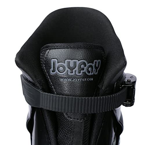 Joyfay Jumping Shoes -Black and Pink Jump Shoes for Athletes and Heavier Users -Professional Fitness Bounce Shoes for Women and Men -Special Edition Jump Boots with 4 pcs Tension Springs (L)