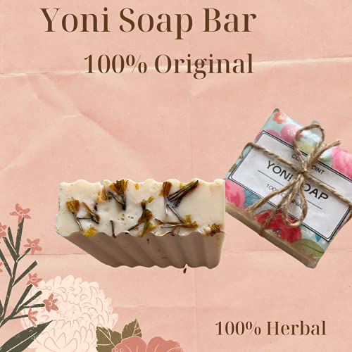 3 PCS Yoni Soap Bars for Women, Clean Point Solid Herbal Feminine Bar Herbal, 100% Original & Handmade Natural Yoni Bar PH Balanced, All Natural Ingredients