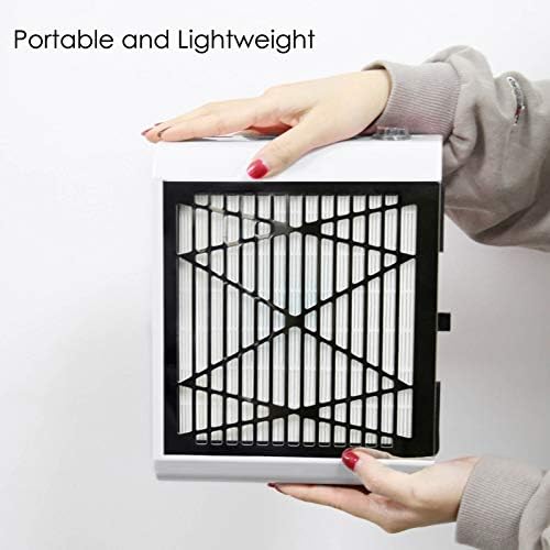 AONOLOVO Nail Dust Collector, Powerful Nail Vacuum Dust Collector Nail Tech Extractor Fan Manicure Tool for Acrylic Nails Removal, White