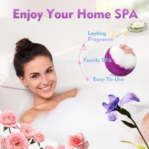 Bath Bombs for Women, 20 Pcs Handmade Bubble Bathbombs Gift Set, Shea & Coco Butter Dry Skin Moisturize, SPA Relaxing Gifts for Women & Men, Her, Girls, Wife, Birthday (Package May Vary)