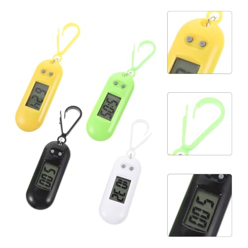 jojofuny 4pcs Electronic Watches Keychain for Examination Funny Pocket Watches Hanging Gadgets for Men Random Color
