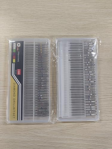 60 Pieces Diamond Nail Drill Bit Set Electric Cuticle Cleaner 3/32 Ceramic Nail Drill for Acrylic Manicure Pedicure Home Salon Use
