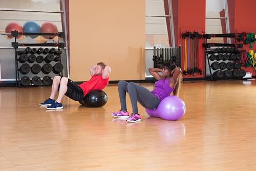 Black Mountain Products Black Peanut Stability Yoga Ball with Foot Pump 1000Lb Static Weight Capacity