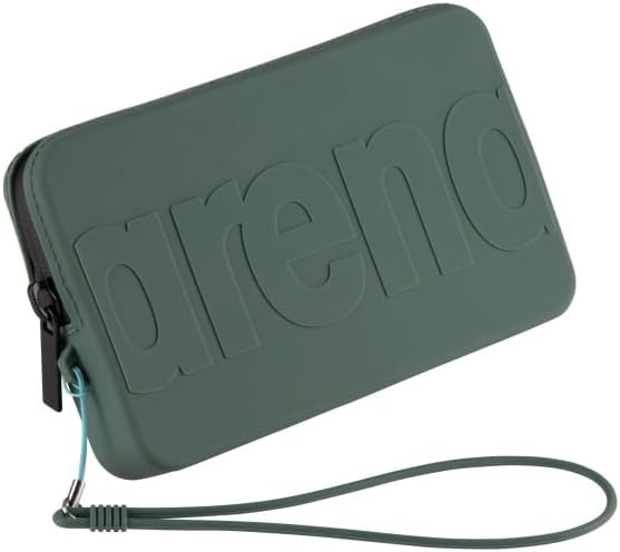 ARENA Dry Clutch Bag Waterproof Silicone Zipper Handbag Beach and Pool Water Resistant Pouch, 3.9 x 6.5 Inches, Green Sage