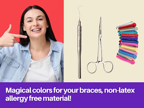 ARTMAN INSTRUMENTS Dental Braces Color Changing Kit, Orthodontic Ties Changing kit, Change The Color of Your Braces Yourself in Minutes Ligas para Brackets Ortodoncia