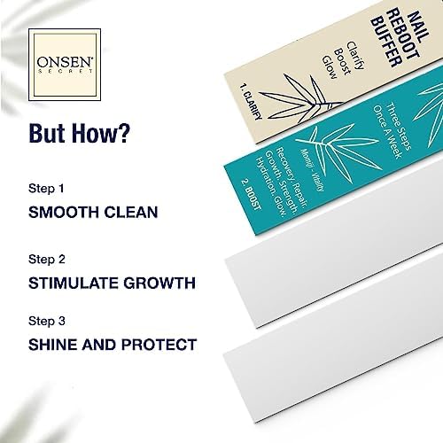 Onsen Secret Nail Buffer Block Replacement Pads - 3 Way Buffing Block Smooth Shine Natural Nail Buffing Pads w/ 3 Sides Coarse, Soft, Silky, Nail Buffer Replacement Pads Only - 12 Combo Pads - 3 Pack