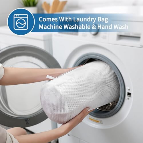 Bath Pillows for Tub,Full Body Bath Pillow for Bathtub,Luxury Bathtub Pillow – Extra Soft Tub Cushion for Head, Neck & Back Support, Skin-Friendly and Comfortable, 4D Air Mesh,Laundry Bag,Quick-Drying