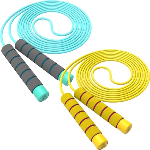 Jump Rope For Kids,Jump Rope Kids,Adjustable Soft Skipping Rope,Toddler Jump Rope With Skin-Friendly Foam Handles For Kids, Boys,Girls,Women, Men,Exercise Activity,Outdoor Fitness