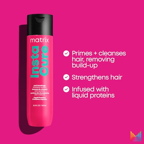 Matrix Instacure Anti-Breakage Shampoo - Balances & Strengthens Hair, Reduces and Prevents Breakage & Frizz, For Damaged & Color Treated Hair, Vegan