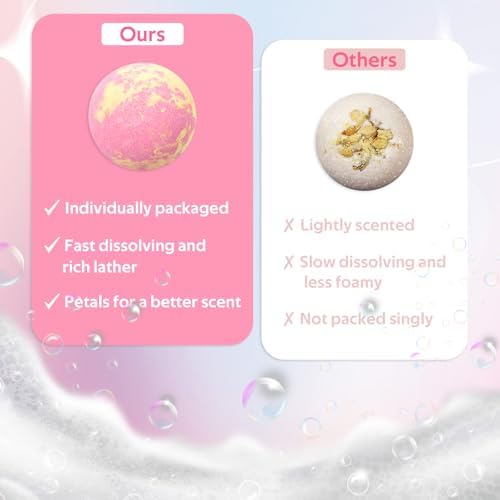 18PCS Bubble Bath Bombs Gift Set,Natural Handmade Bathbombs,Moisturizing Relaxing Shower Bombs,Organic Bath Bomb Kit Spa Gifts for Women,Men,Mom,Girls Boys and Birthday