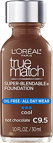 L’Oréal Paris Makeup True Match Super-Blendable Liquid Foundation, Hot Chocolate C9.5, 1 Fl Oz,1 Count