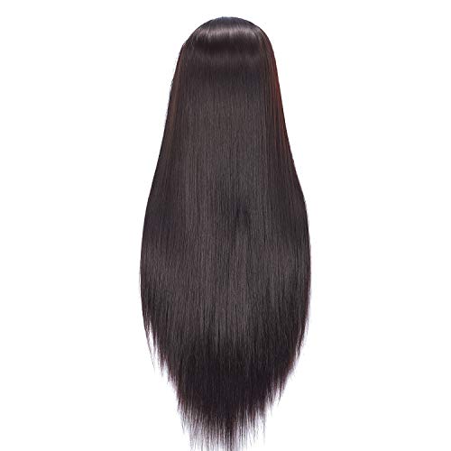 26-28'' Mannequin Head Synthetic Fiber Long Hair Styling Training Head Dolls for Cosmetology Manikin Maniquins Practice Head with Clamp Stand Holder (6611LB0220)