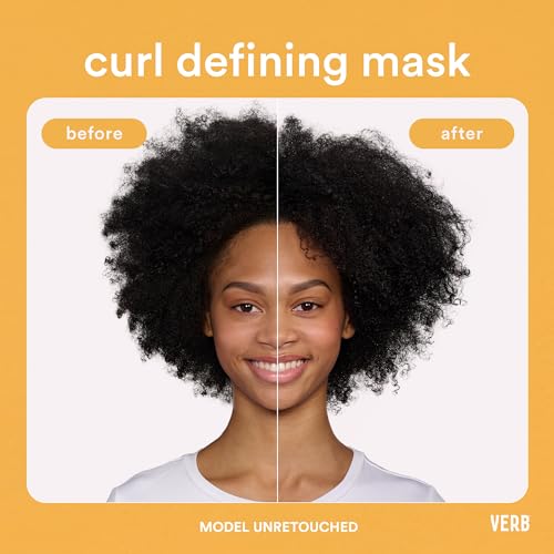 VERB Curl Defining Mask, 6.5 fl oz - Curl Definition + Retention - Moisturize + Reduce Frizz - Vegan, No Parabens or Harmful Sulfates